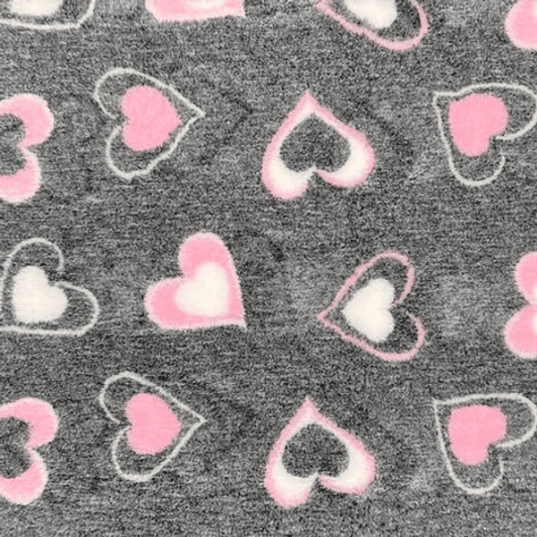 Hovedbilde Vetbed - gråmelert med rosa ...