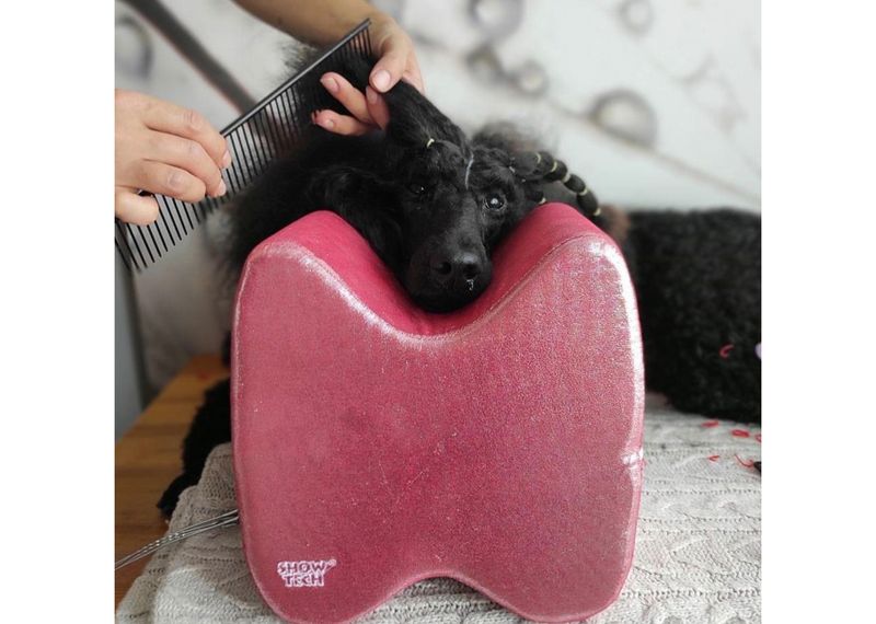 Groomingpute, vendbar svart