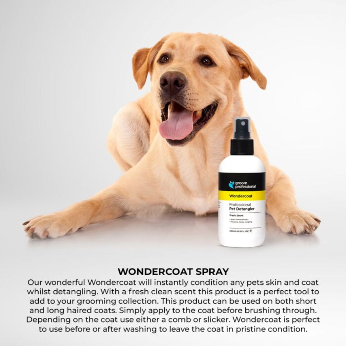 Groom Professional Wondercoat Grooming Spray - 200 ml