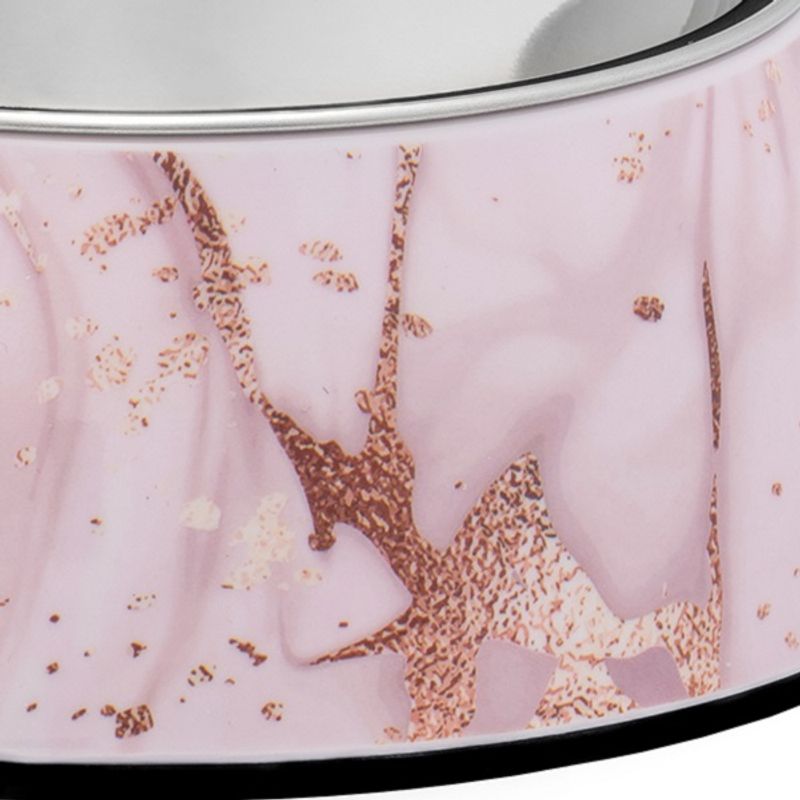 Hundeskål Petite Cloé i melamin, 200 ml  marmorert rosa/rosé