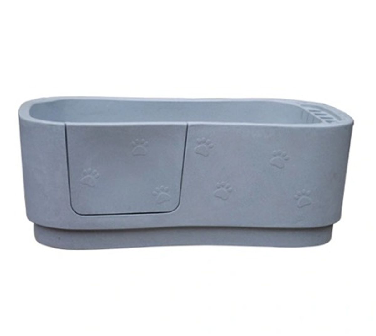 BE112 Elektrisk hundebadekar grått plast med galge